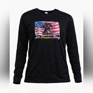 Armored Sportswear Let Freedom Ring Graphic Long Sleeve Shirt Black Size L